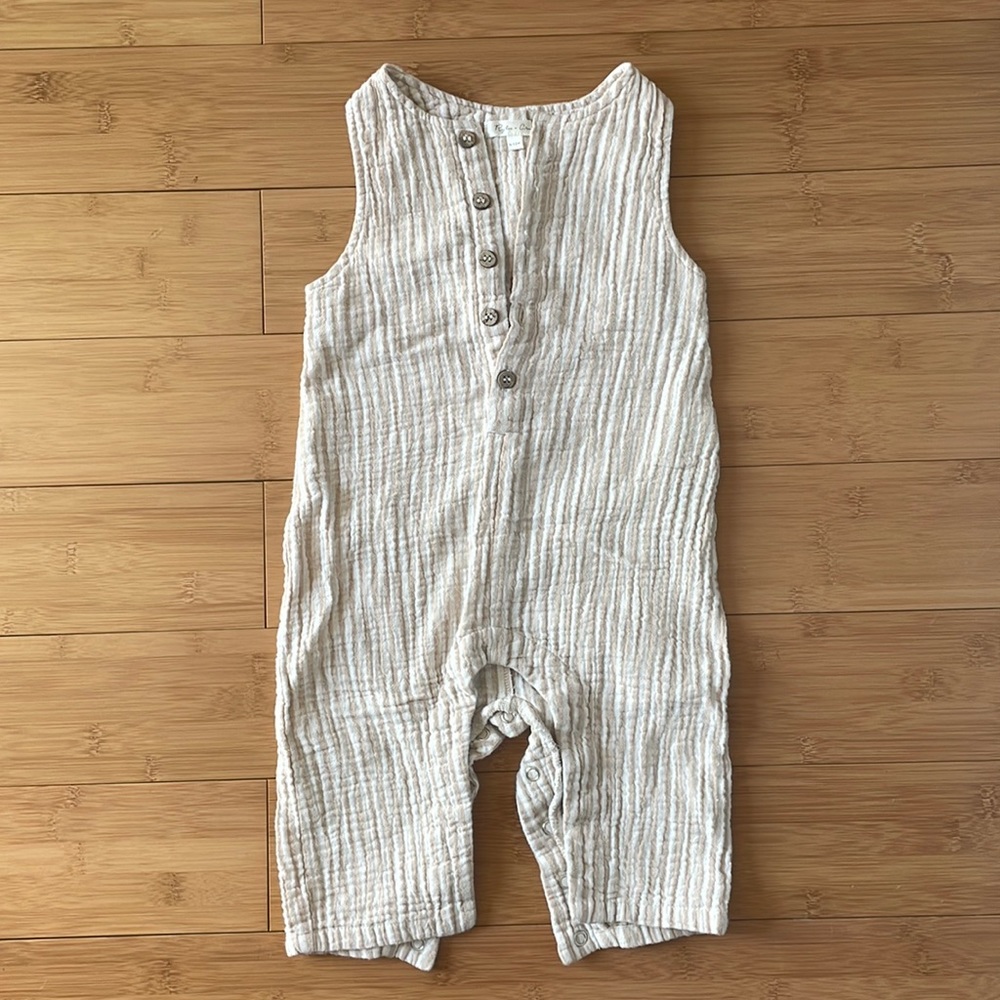 Rylee and Cru linen one piece, overalls, onesie 6-12 months